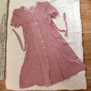 Vintage 90s Rampage Gingham Floral Short Sleeve Sundress